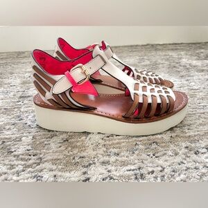 Rare Coach Putnam Huarache Leather Platform Sandals Legacy size 9
